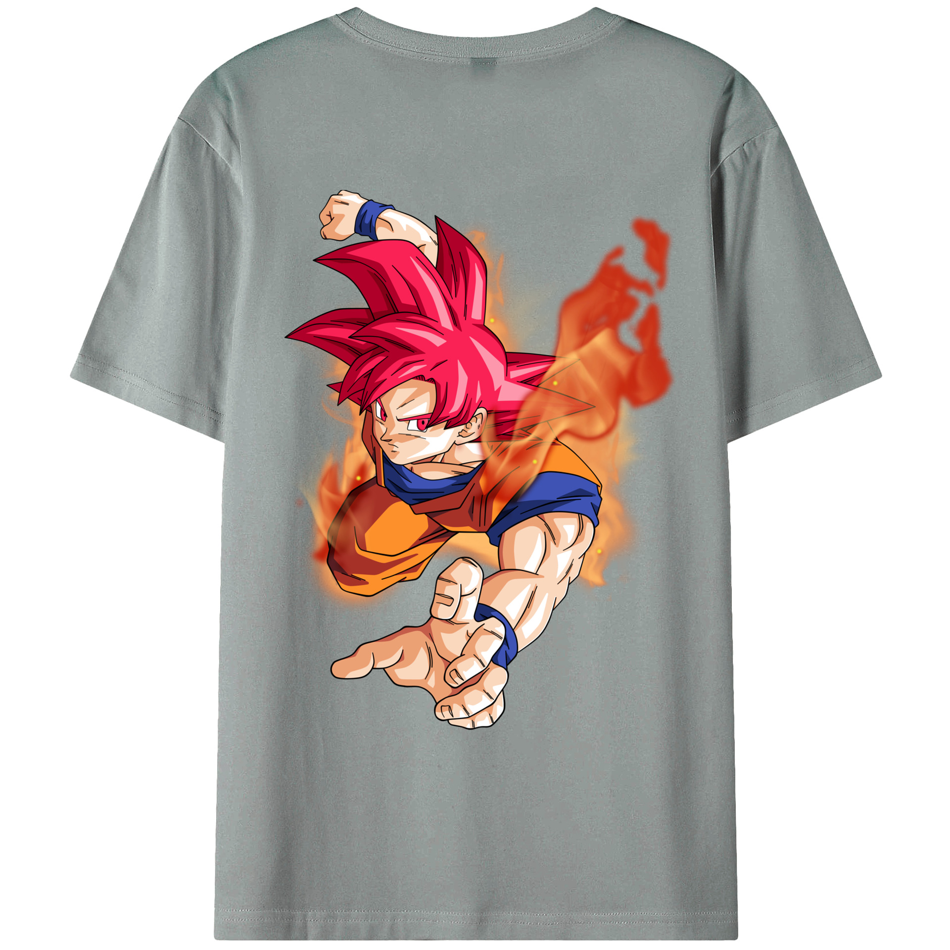 （画像用） ドラゴンボール 孫悟空（そん ごくう）Son Goku カカロット DRAGON BALL Kakarotto 綿100％ メンズ半袖Tシャツ（バックプリント） 通気性